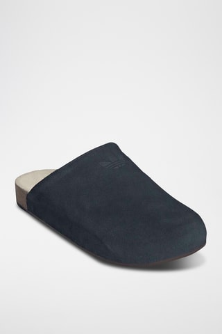 Sabots en nubuck Adilette - Bleu marine