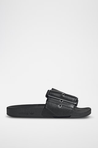 Mules en cuir Adilette - Noir