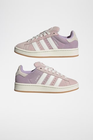 Baskets en nubuck Campus - Rose et blanc