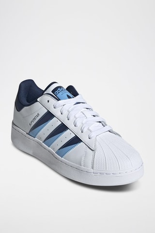 Sneakers en cuir Superstar - Blanc et bleu