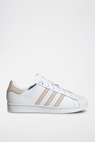 Sneakers en cuir Superstar - Blanc et beige