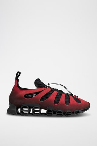 Baskets en nubuck Statement Hza - Noir et rouge