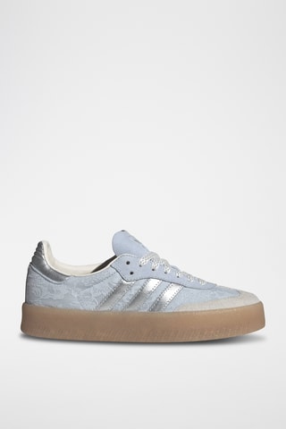 Baskets plateformes en cuir Samba - Bleu cobalt