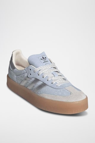 Baskets plateformes en cuir Samba - Bleu cobalt