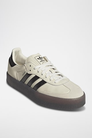 Baskets plateformes en cuir Samba - Blanc