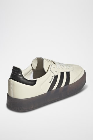Baskets plateformes en cuir Samba - Blanc