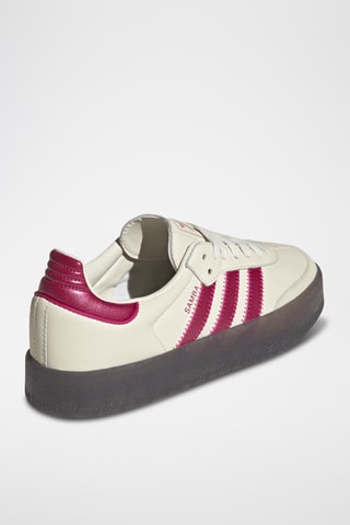 Baskets plateformes en cuir Samba - Blanc