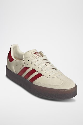 Baskets plateformes en cuir Samba - Blanc