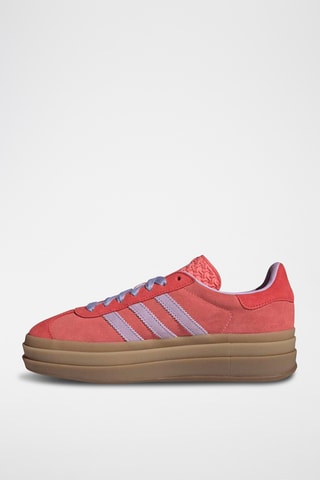 Baskets plateformes en nubuck Gazelle - Rouge
