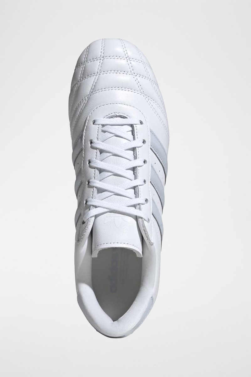 Zapatillas de piel Taekwondo - Blanco y celeste