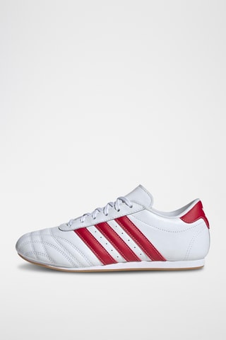 Zapatillas de piel Taekwondo - Blanco y rojo