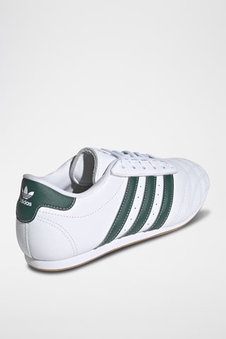 Baskets en cuir Taekwondo - Blanc et vert foncé