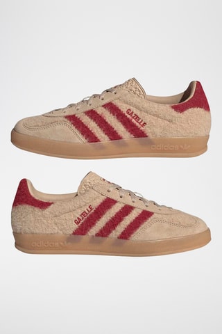 Baskets en nubuck Gazelle - Beige et rouge