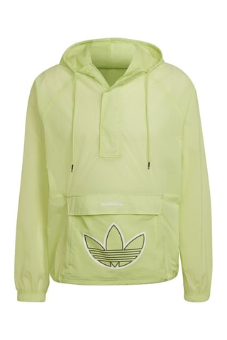 Coupe-vent à capuche Anorak Vert citron