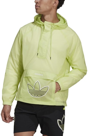 Coupe-vent à capuche Anorak Vert citron