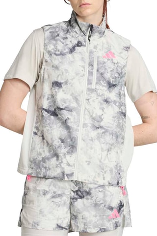 Veste de running sans manches tie and dye Own The Run Seasonal - Gris foncé et écru
