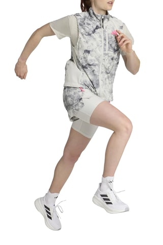 Veste de running sans manches tie and dye Own The Run Seasonal - Gris foncé et écru