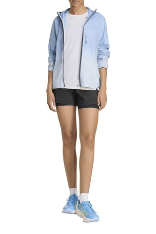 Veste de running à capuche - Bleu clair