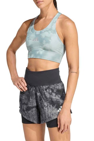 Brassière de running push-up tie and dye - Vert d'eau