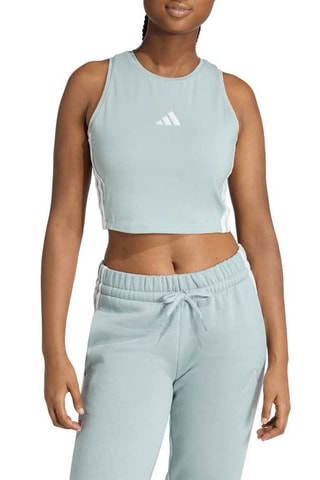 Crop top d’entraînement ampliforme Essentials - Vert d'eau