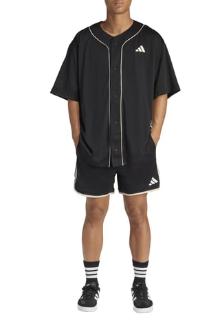 Chemise de baseball loose Stadium - Noir
