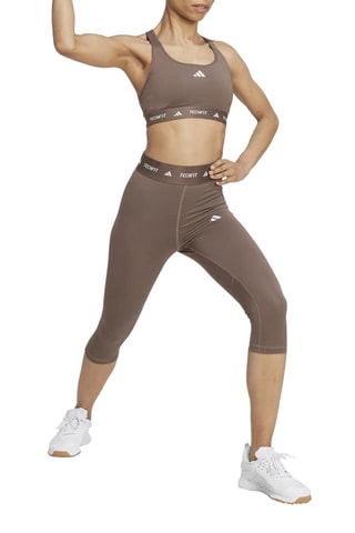 Legging d’entraînement taille haute Techfit - Marron