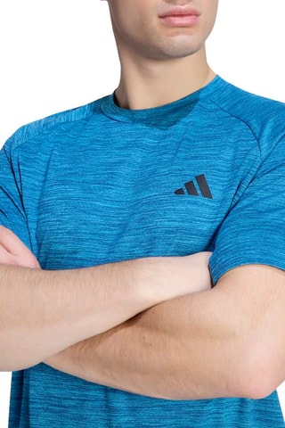 T-shirt d’entraînement regular Workout Essentials Plus - Bleu clair chiné