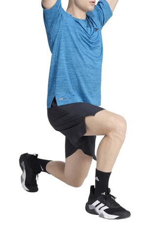 T-shirt d’entraînement regular Workout Essentials Plus - Bleu clair chiné