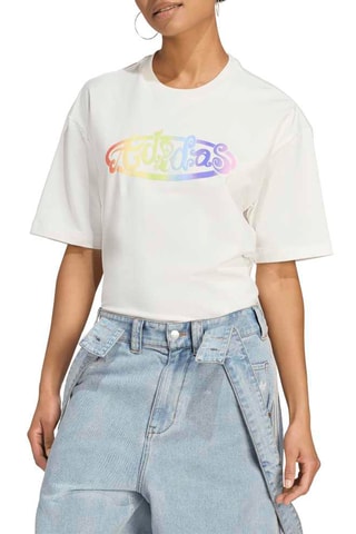 T-shirt loose Collab - Blanc
