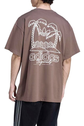 T-shirt oversize Speed100 - Marron