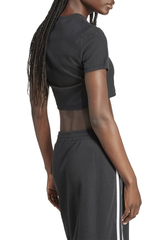 T-shir slim cropped Wardrobe Classic Essentials - Noir
