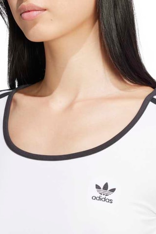 T-shirt slim cropped Adicolor - Blanc