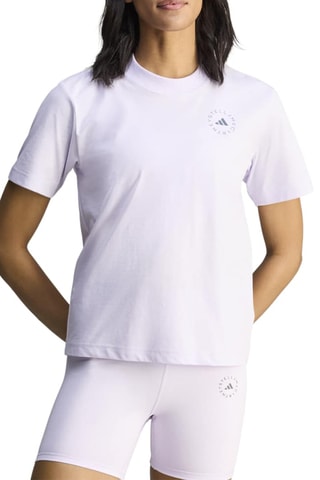 T-shirt d’entraînement regular en coton biologique Stella McCartney - Violet