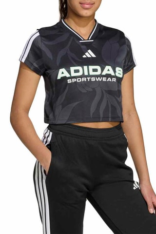T-shirt cropped regular de football House of Tiro - Noir