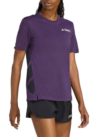 T-shirt de trail running regular Tech Tops - Violet foncé