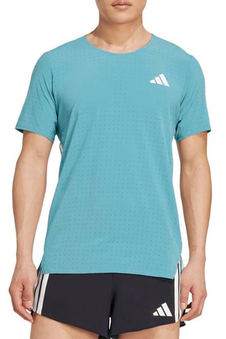 T-shirt slim de running Adizero Train For Races - Ciel