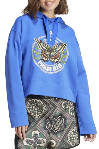 Sweat polaire d’entraînement à capuche Brand Collaboration - Bleu cobalt