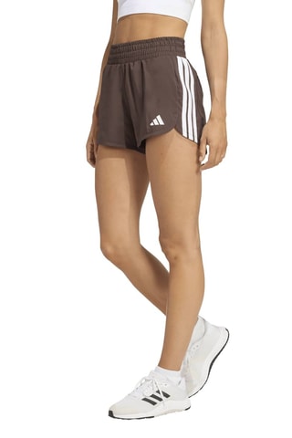 Short d’entraînement regular taille haute Intensity - Marron foncé et blanc