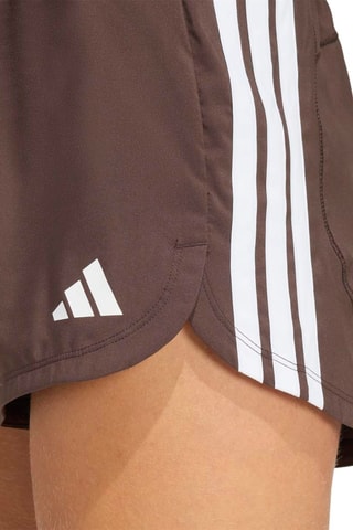 Short d’entraînement regular taille haute Intensity - Marron foncé et blanc