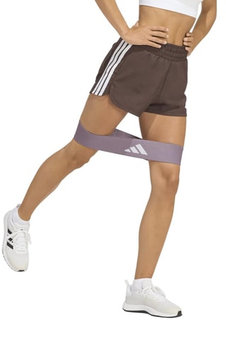 Short d’entraînement regular taille haute Intensity - Marron foncé et blanc