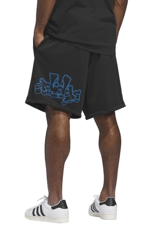 Bermuda de skateboard loose Graphics - Noir