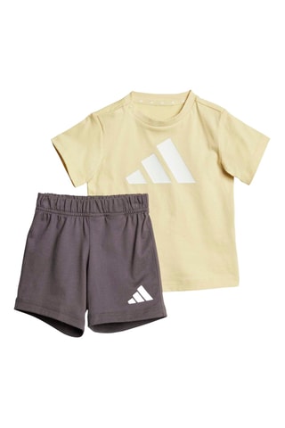 T-shirt et short Essentials - Gris foncé et blanc