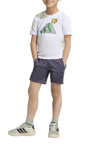 T-shirt et short d’entraînement Minecraft - Blanc et gris
