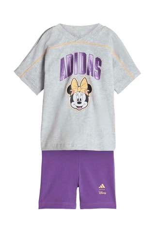 T-shirt et short d’entraînement Minnie Disney - Gris chiné et violet