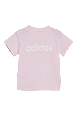 T-shirt et short en coton biologique Essentials Lineage - Rose et gris chiné