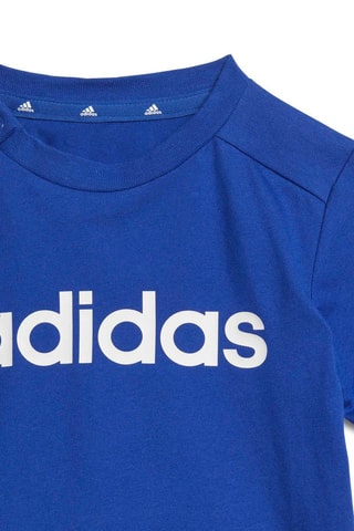 T-shirt et short en coton biologique Essentials Lineage - Bleu roi et noir - Adidas