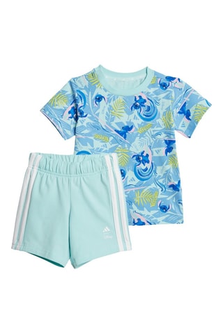 T-shirt et short Lilo et Stitch Disney - Bleu cobalt et ciel - Adidas