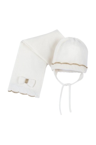 Bonnet et écharpe - Blanc