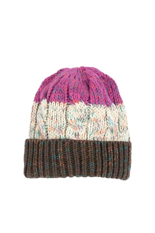 Bonnet - Blanc et fuchsia