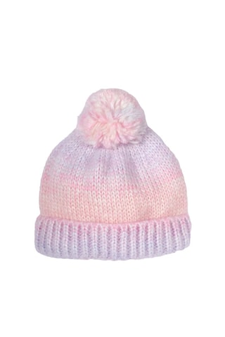 Bonnet à pompon - Rose